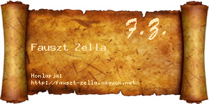 Fauszt Zella névjegykártya